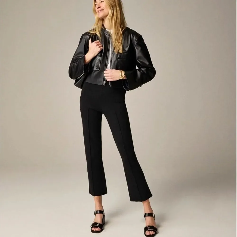 NWT J CREW Delaney kickout sweater pant in black